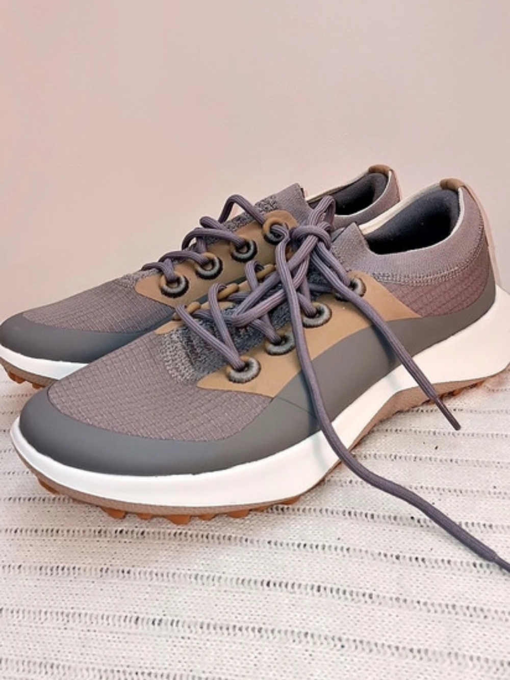 Allbirds Tree Dasher Gray & Brown Golf Sneakers US 10W